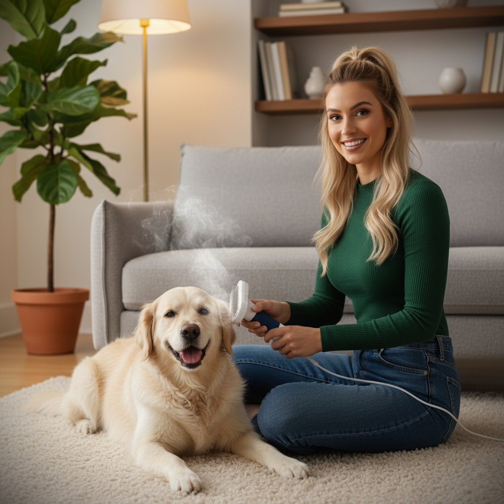 Zeylda™ FluffDry – Pet Grooming Dryer & Brush